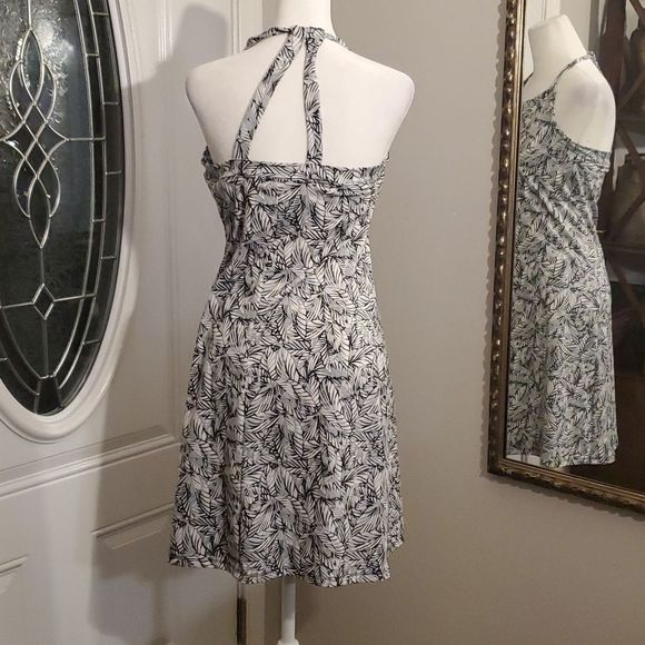 Eddie Bauer resort wear dress, built in bra, blue and white, S - Picture 5 of 6